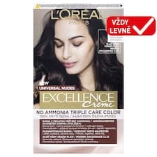 L'Oréal Paris Excellence Nudes 3 U Tmavá hnědá, 72 ml + 48 ml + 12 ml + 60 ml