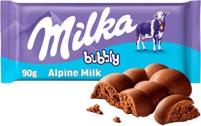 Milka čokoláda Bubbly mléčná s bublinkami 90.0 g