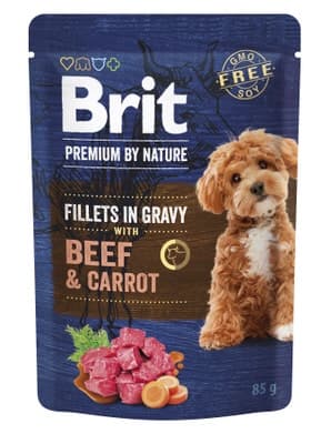 Brit Premium by Nature Hovězí filetky v omáčce s mrkví pro psy