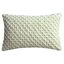 F&F Home Knitted Cream polštář 30 x 50 cm