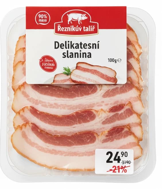 Delikatesní slanina Řezníkův talíř