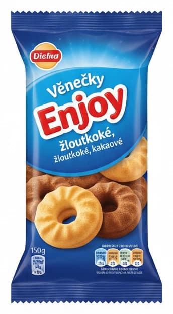 Věnečky Enjoy žloutkové, kakaové 150g