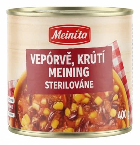 Vepřové, krůtí maso Meining sterilované