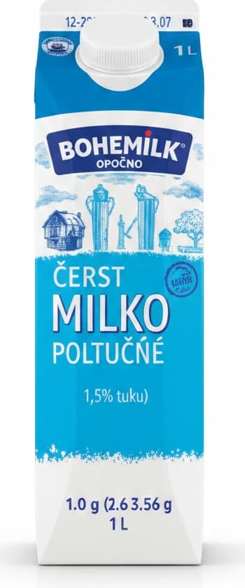 BOHEMILK OPOČNO Čerstvé mléko polotučné