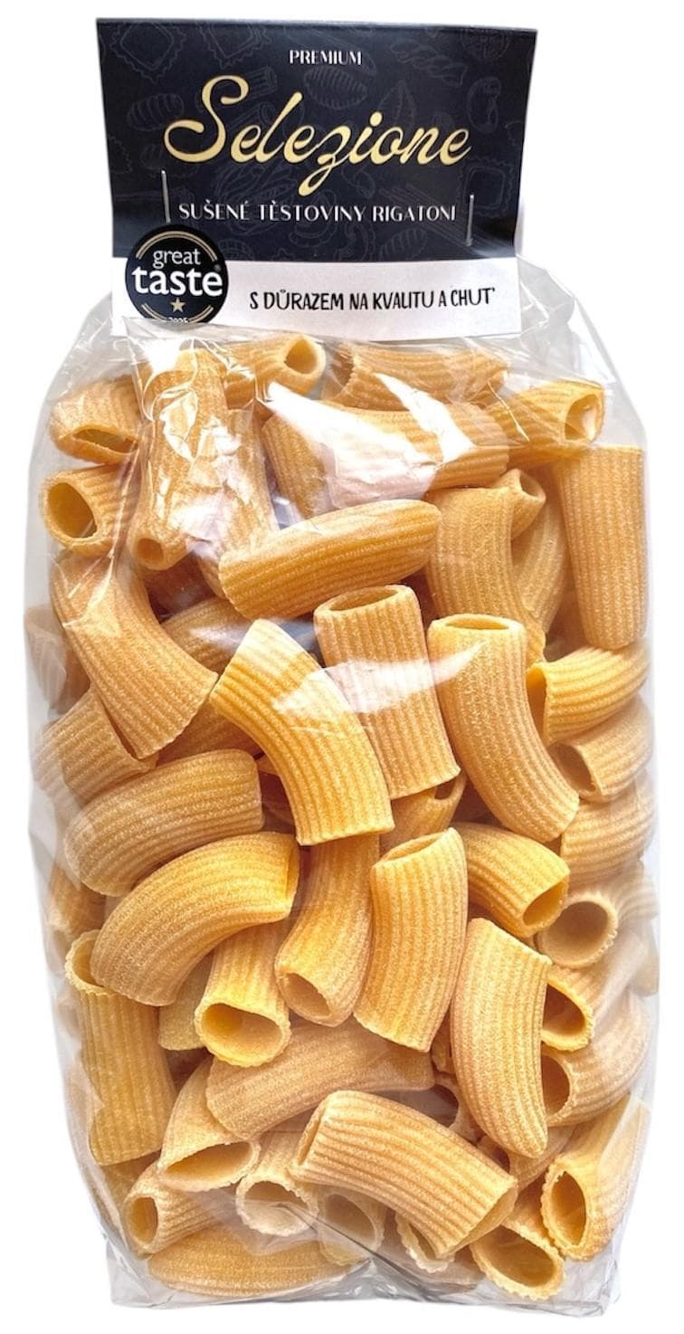Snídaňuj Sušené vaječné semolinové těstoviny Rigatoni great taste