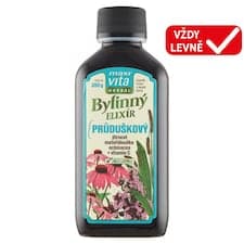 Maxi Vita Herbal Bylinný elixír průduškový jitrocel mateřídouška echinacea + vitamin C 200ml