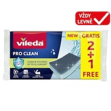 Vileda Pro Clean středně vysoká houbička 3 ks