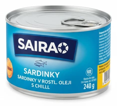 SAIRA Sardinky 240g/144g-168g