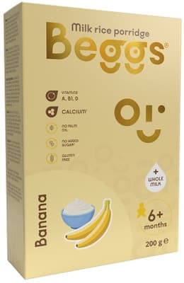 Beggs Mléčná rýžová kaše banánová