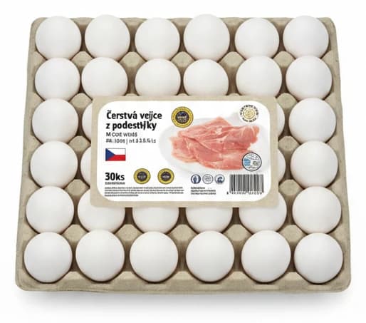 Čerstvá vejce z podestýlky M Karlova Koruna