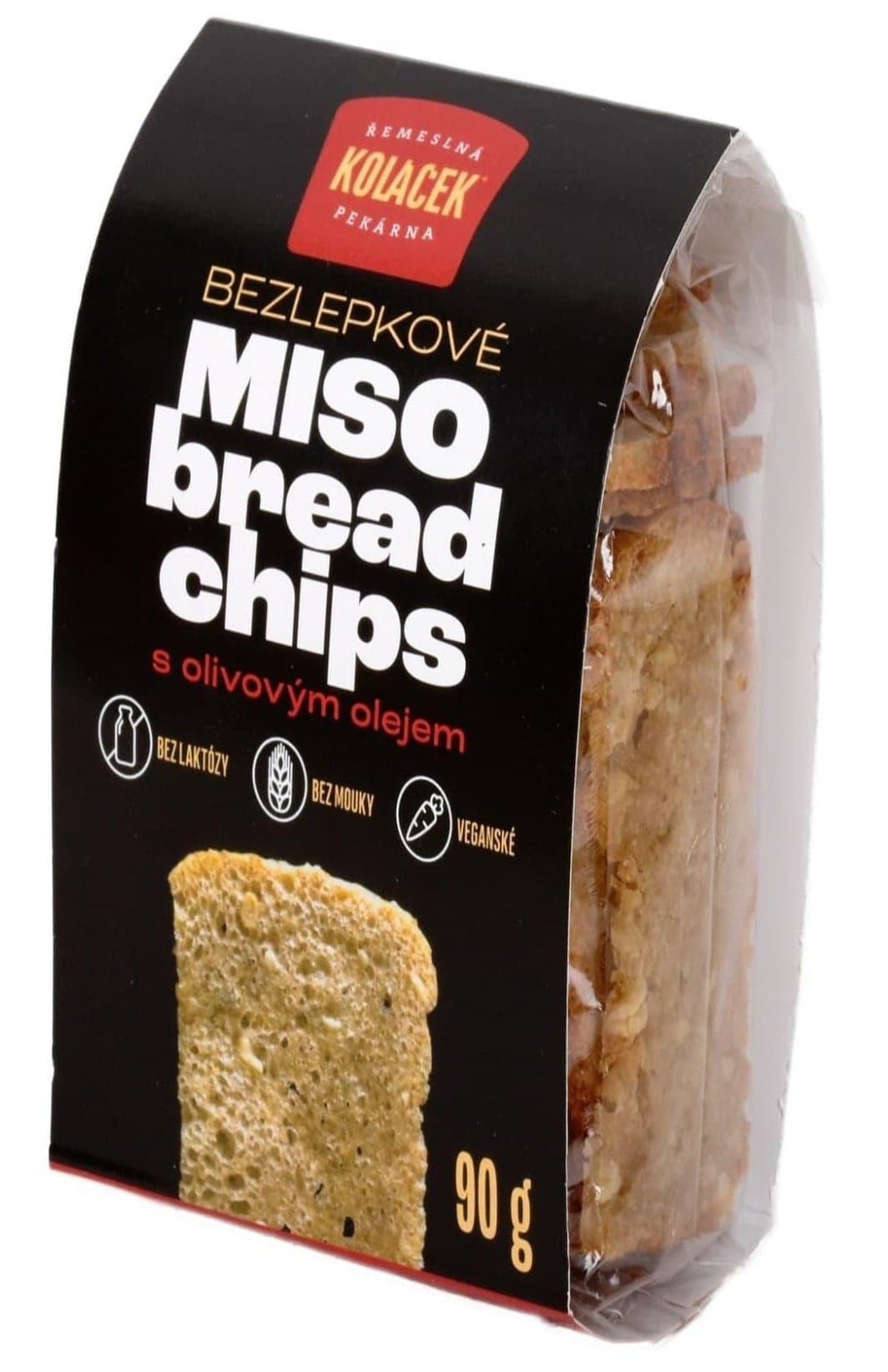 Koláčkova pekárna Bezlepkové Miso chlebové chipsy