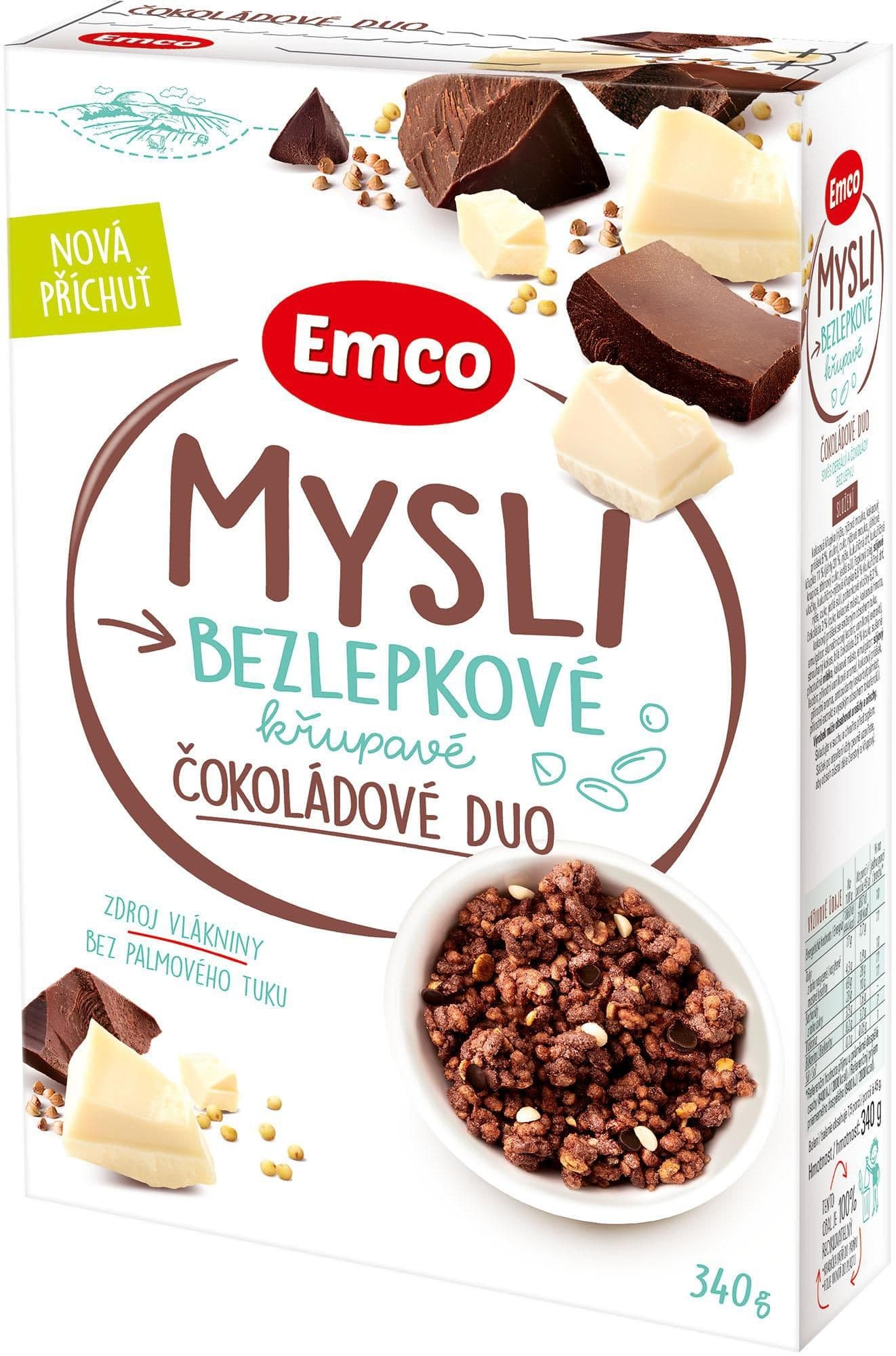 Emco Mysli bezlepkové čokoládové duo 340g