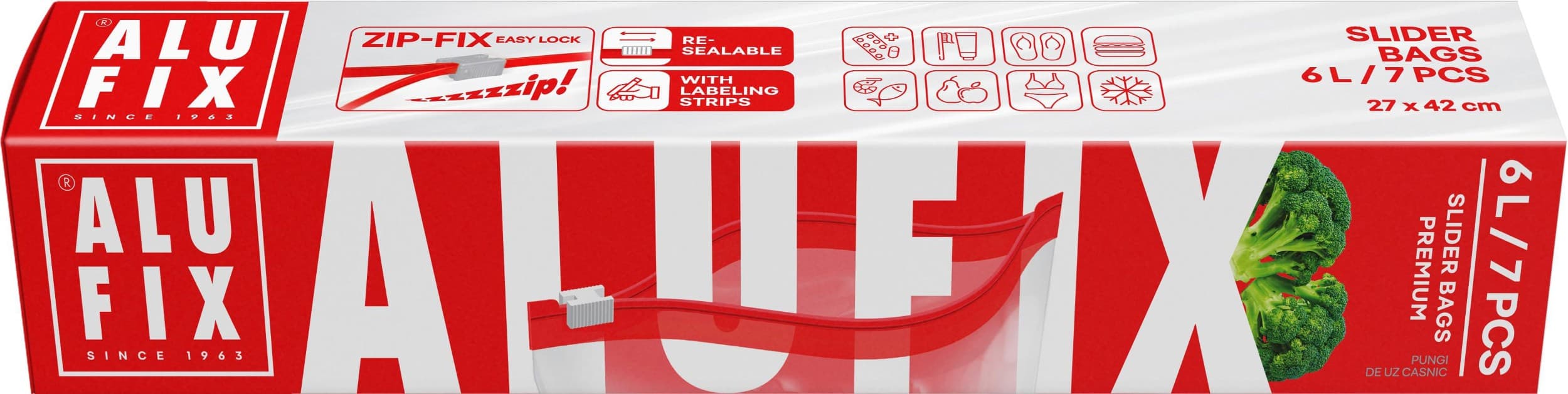 Alufix Univerzální sáčky se zipem 6 l