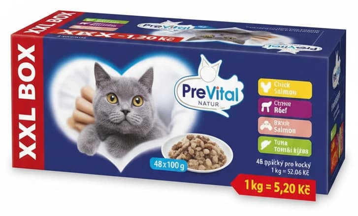 Prevital Kapsičky pro kočky 48x100g