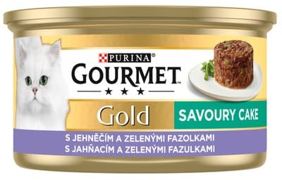 Gourmet Gold Savoury Cake konzerva pro kočky, jehněčí