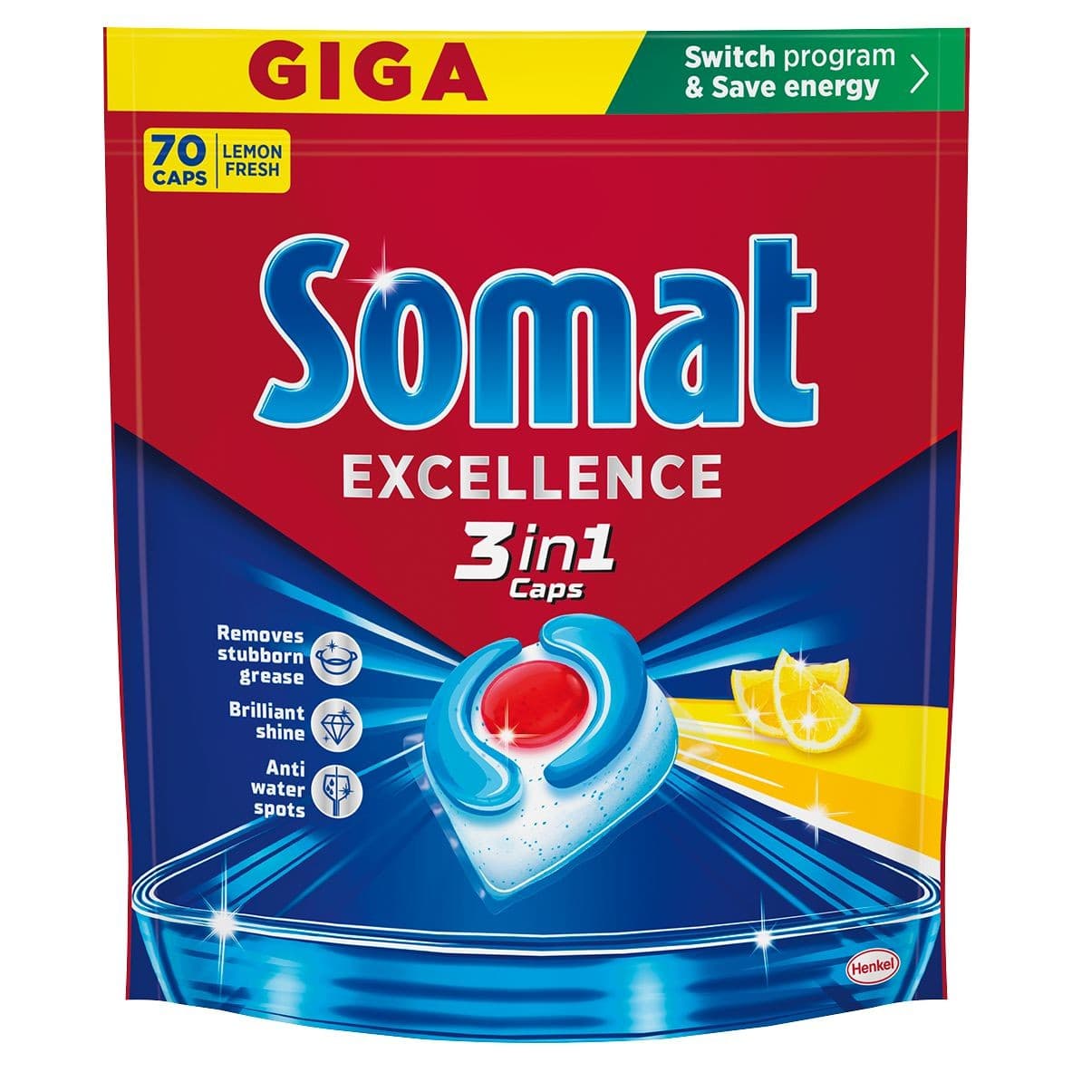 Somat 3IN1 Caps lemon 70ks