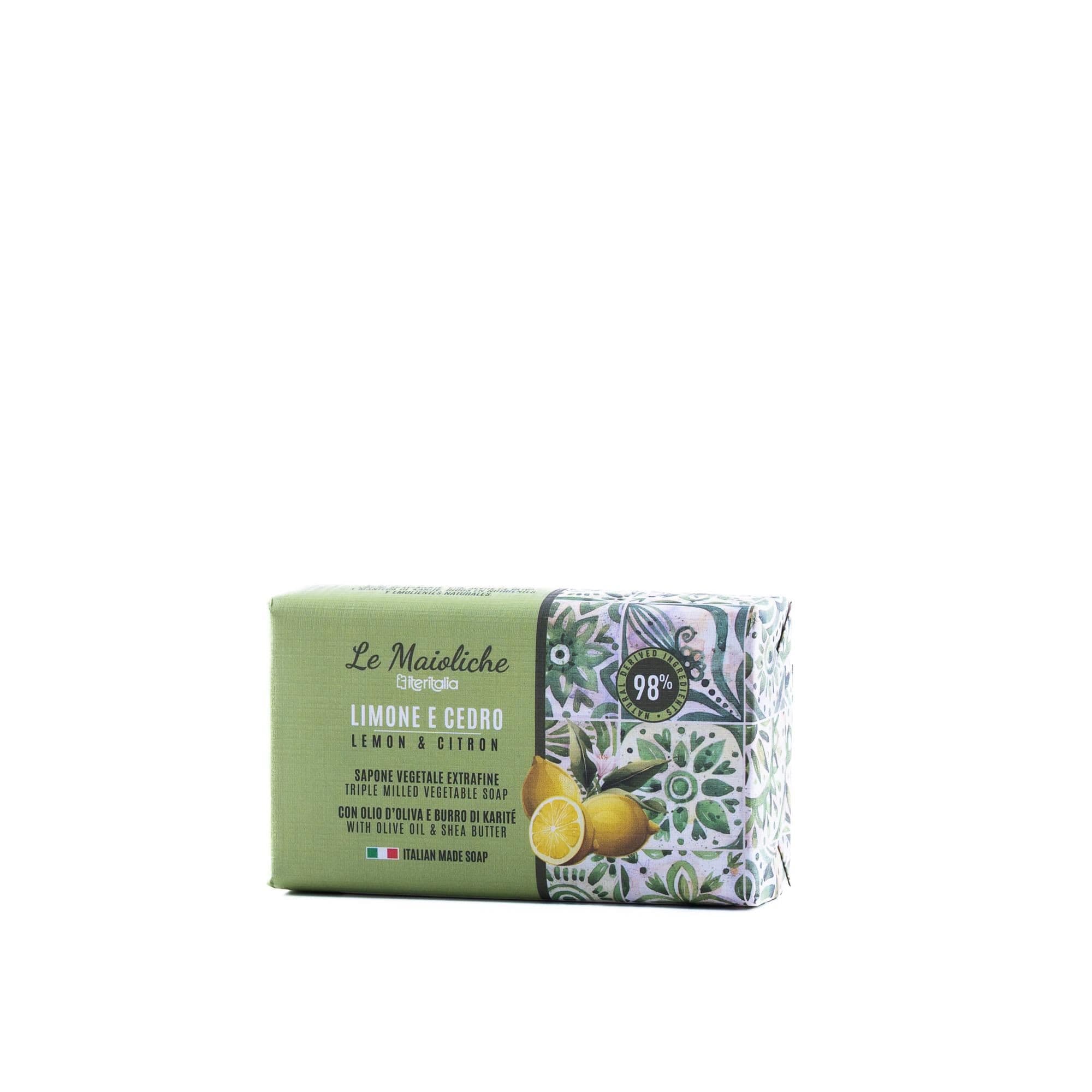Iteritalia rostlinné mýdlo s olivovým olejem a bambuckým máslem - citron 175g