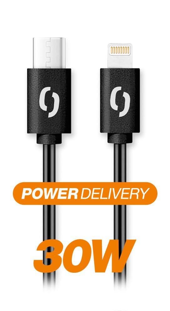 Datový Kabel Aligator Power 3A,30W,USB-C/Light,1,5m,černý 1ks