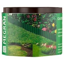 Megran Zvlněná obruba trávníku hnědá role 10 cm x 9 m
