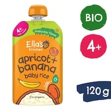 Ella's Kitchen Bio dětská rýže, banán a meruňka 120g