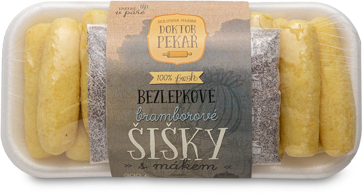 Doktor Pekař Bezlepkové bramborové šišky s mákem