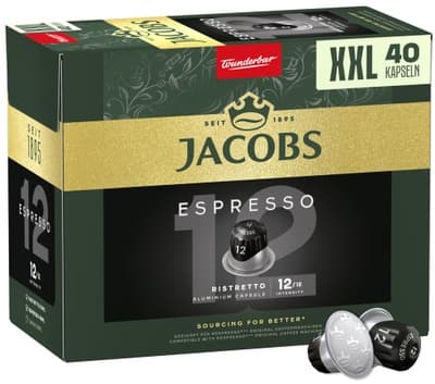 Jacobs Espresso 12 Ristretto (kapsle pro Nespresso®*Original kávovary) XXL balení