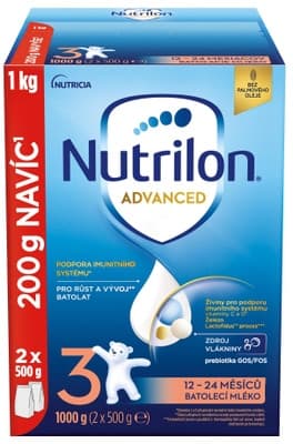 Nutrilon 3 Advanced batolecí mléko od uk. 12. měsíce