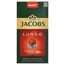 Jacobs Lungo Classico pražená mletá káva v kapslích 52g