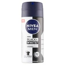 Nivea Men Black & White Invisible Original Sprej antiperspirant 100ml