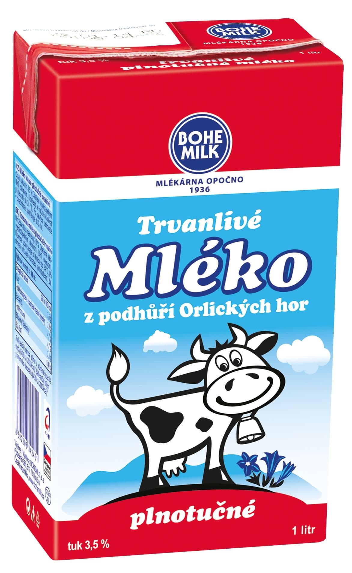Bohemilk, Trvanlivé mléko z podhůří Orlických hor - plnotučné 1 l