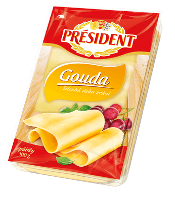 Président Gouda plátkový sýr