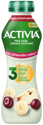Activia Probiotický jogurtový nápoj jablko, třešeň a banán