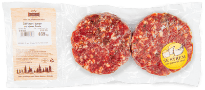 Maxmilián Zvěřinový burger se sýrem Gouda, 2x150g, mražený