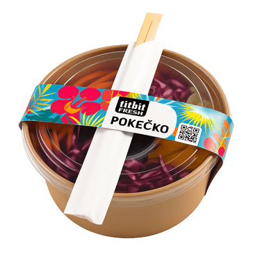 Titbit Poké Tofu, mango, granát, chilli sauce, rýže