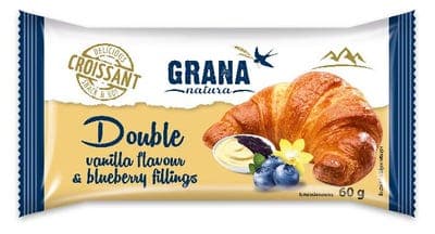 Grana Natura Croissant s vanilkovo borůvkovou náplní