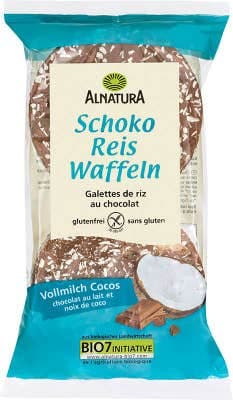 ALNATURA BIO Chlebíčky rýžové s čokoládou a kokosem