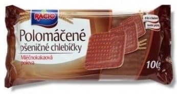 Racio  Polomáčené pšeničné chlebíčky mléčnokakaová poleva