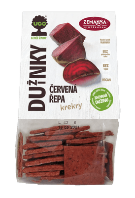 Biopekárna Zemanka UGO - Slané krekry s dužinou z červené řepy