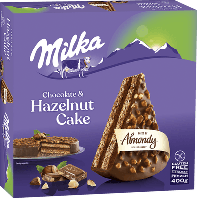Almondy Milka čoko dort s lískovými oříšky