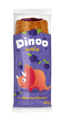 Dinoo sváča s náplní borůvkovou