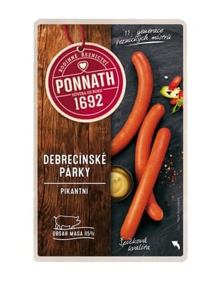 Ponnath Debrecínské párky (85% masa)