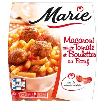 Marie Macaroni v tomatové omáčce s kuličkami z hovězího masa 280.0 g