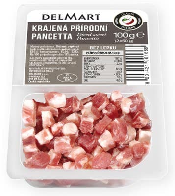 Delmart Krájená přírodní pancetta (2x50g)