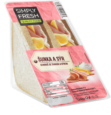 Simply Fresh Sendvič šunka a sýr