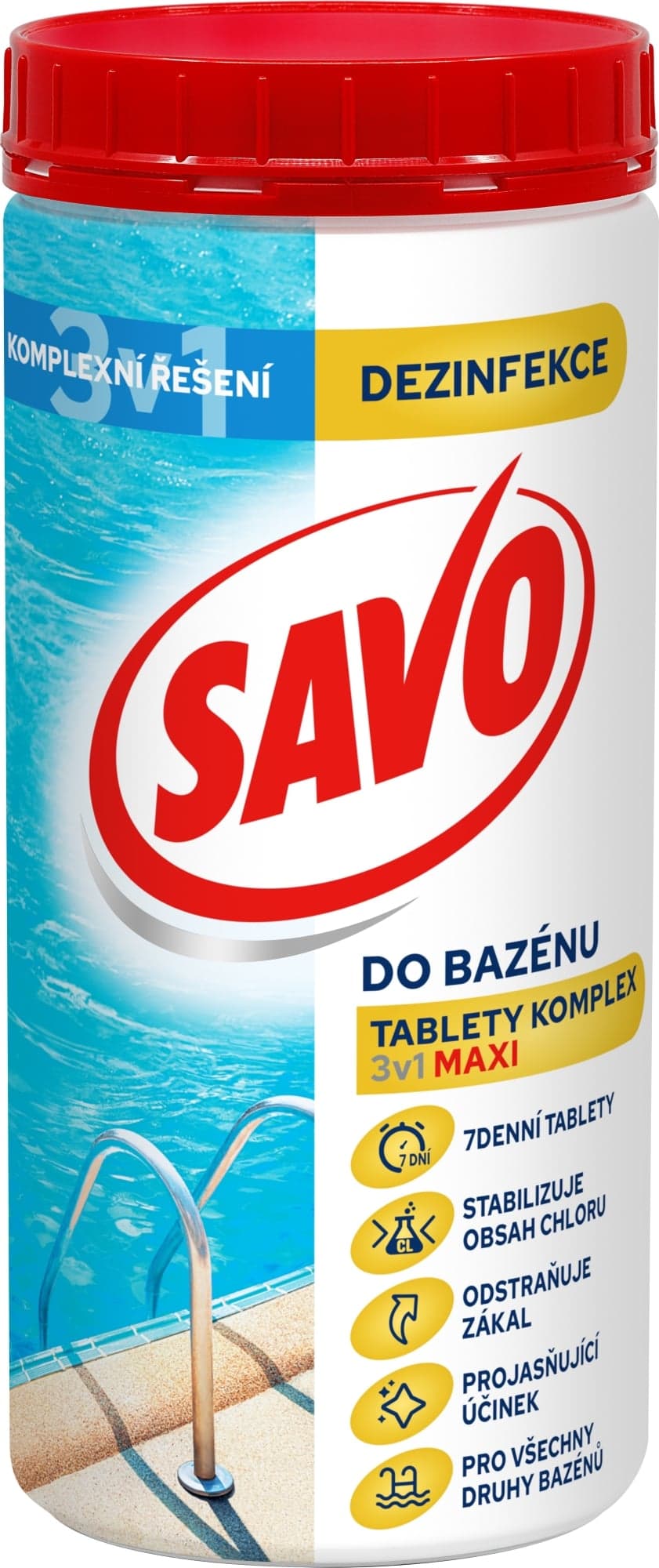 Savo Chlorové tablety do bazénu maxi komplex 3v1