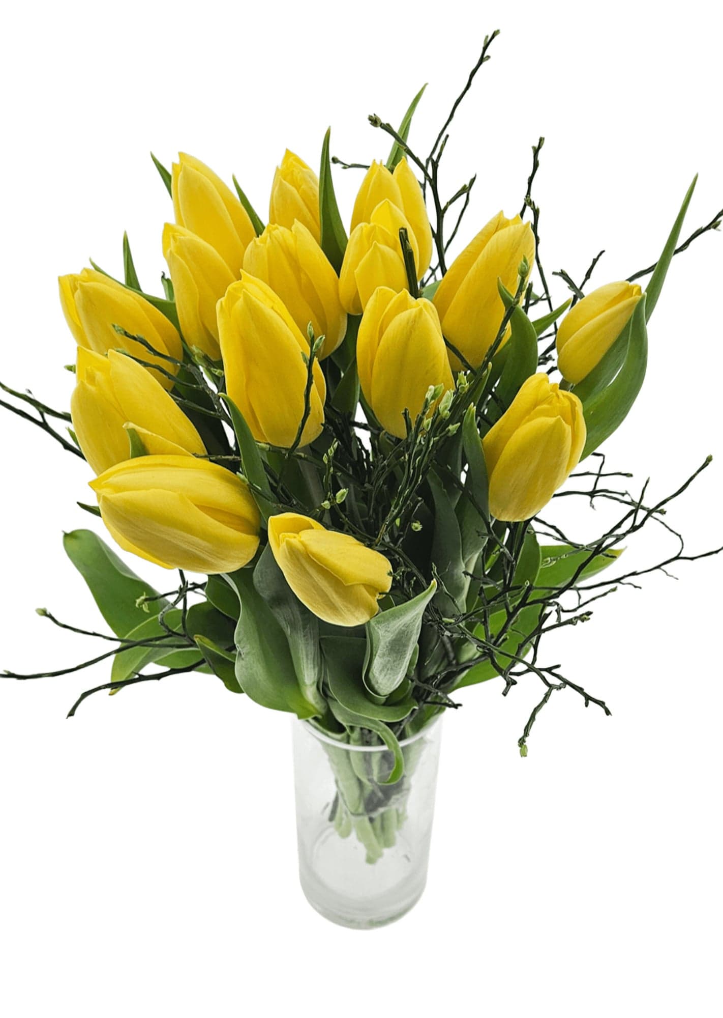 Kytička s tulipány a zelení