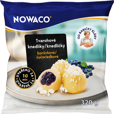 Nowaco Tvarohové knedlíky borůvkové Nowaco