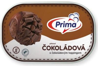 Prima Čokoládová zmrzlina s čokoládovým toppingem