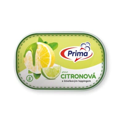 Prima Citronová zmrzlina s limetovým toppingem