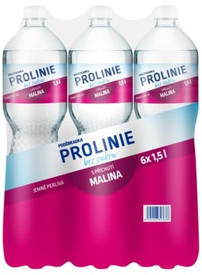 Poděbradka ProLinie Jemně perlivá s příchutí maliny